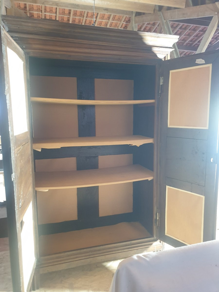 Armoire style Louis XIV en noyer blond - XVIIIème-photo-2