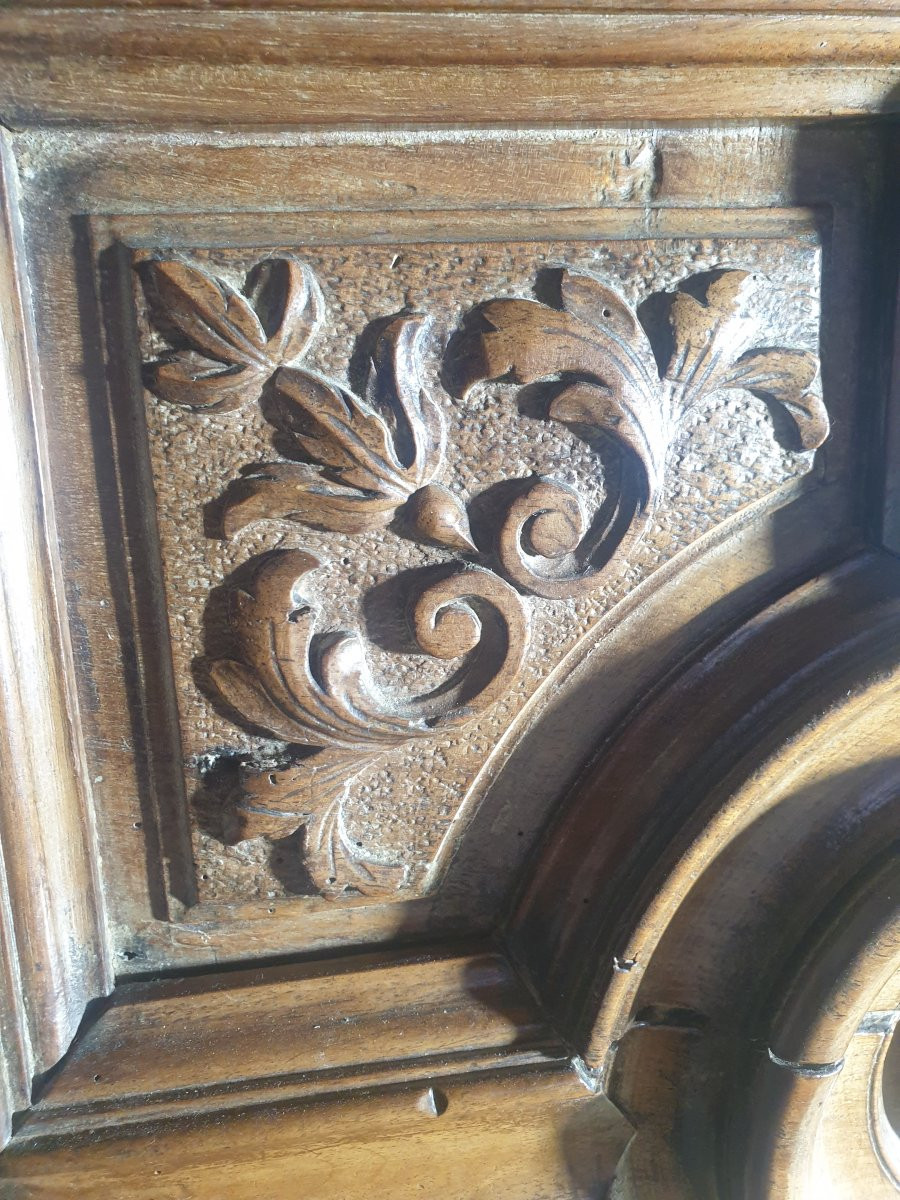 Armoire style Louis XIV en noyer blond - XVIIIème-photo-4