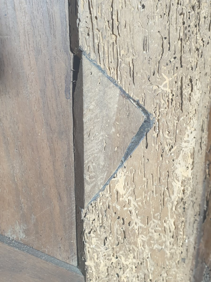 Buffet 2 corps en noyer - style Louis XIV -  XVIIIème-photo-4