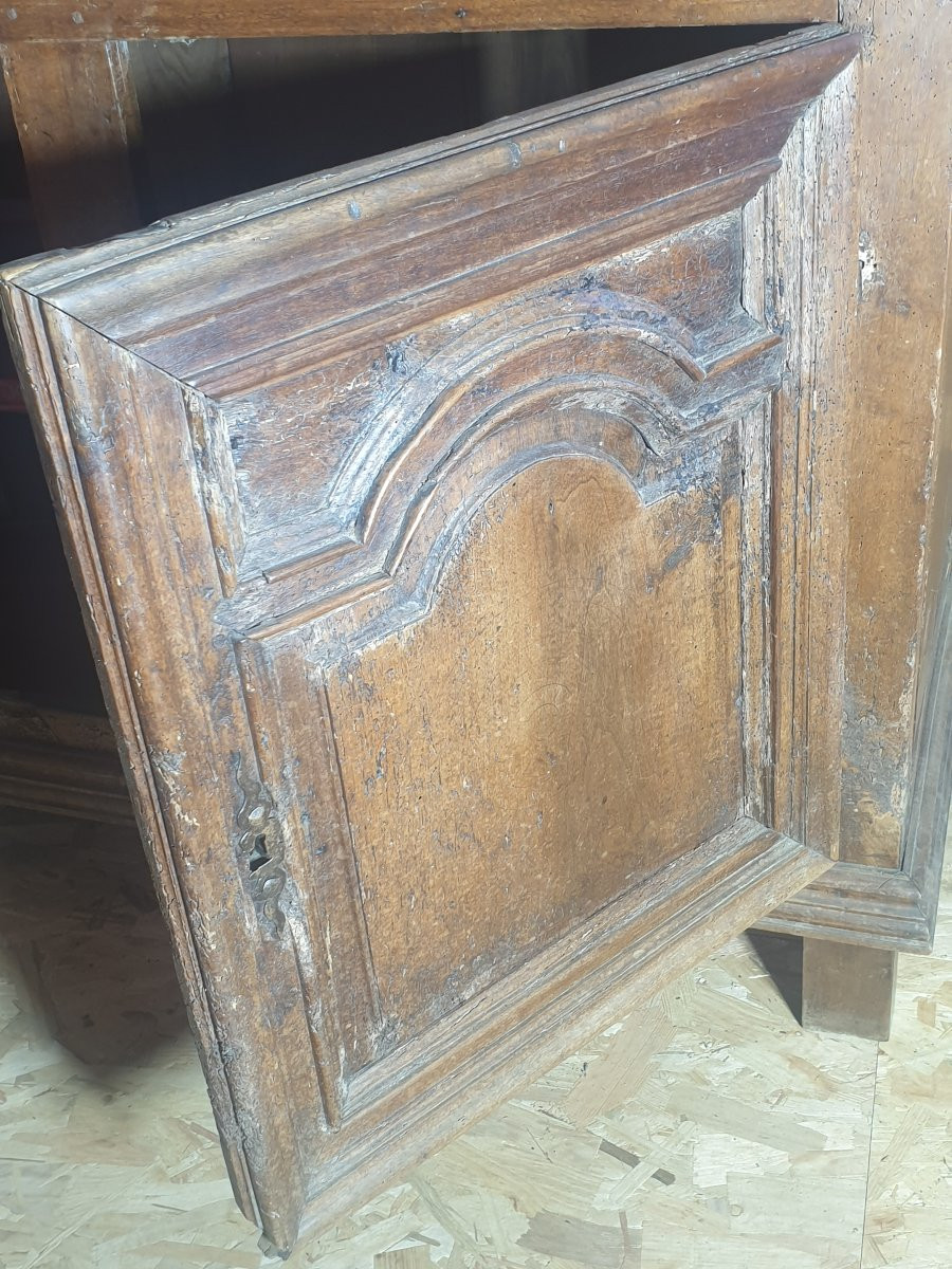 Buffet 2 corps en noyer - style Louis XIV -  XVIIIème-photo-7