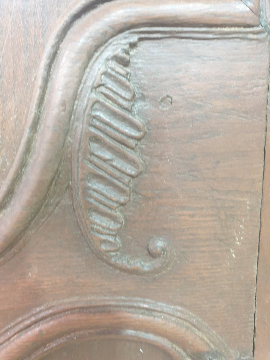 Paire de porte d'armoire en chêne Louis XV-photo-5