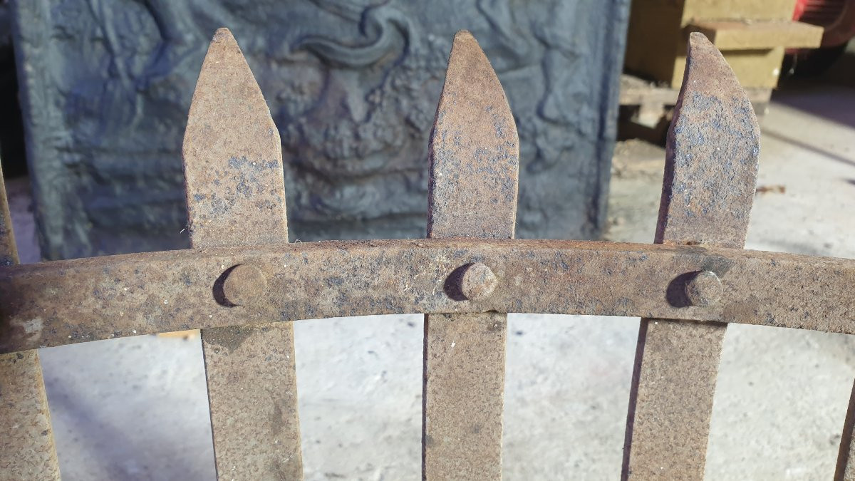Arc-shaped Wrought Iron Log Holder - 20th Century-photo-6