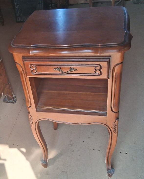 Pair Of Cherry Wood Nightstands - 20th Century-photo-3