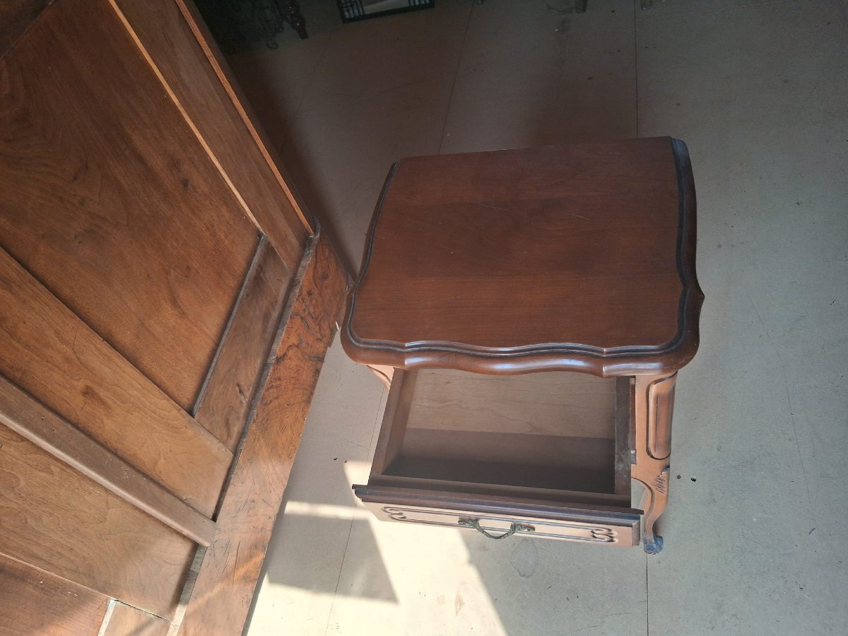 Pair Of Cherry Wood Nightstands - 20th Century-photo-4