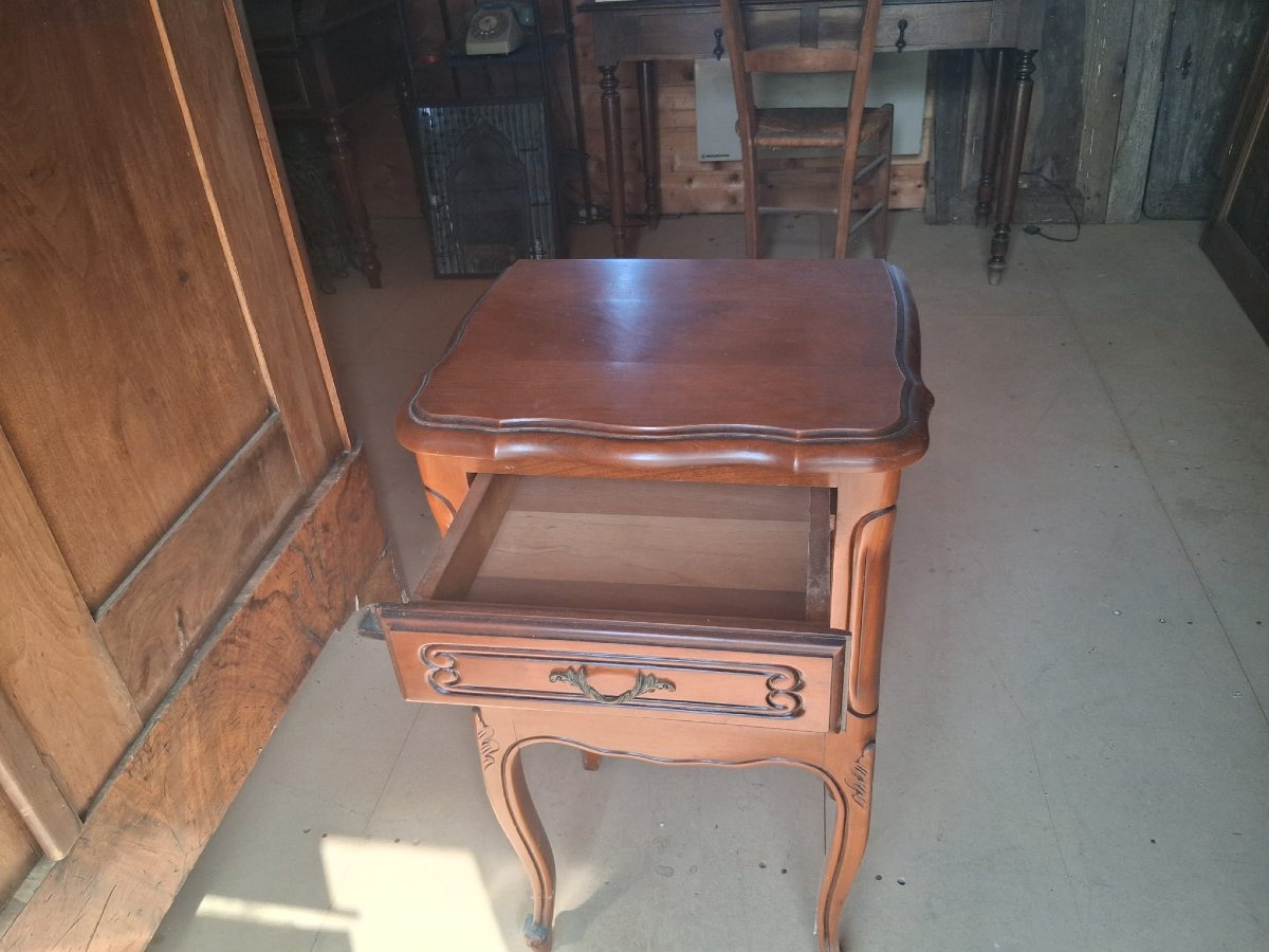 Pair Of Cherry Wood Nightstands - 20th Century-photo-1