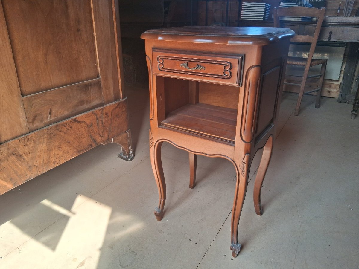 Pair Of Cherry Wood Nightstands - 20th Century-photo-6