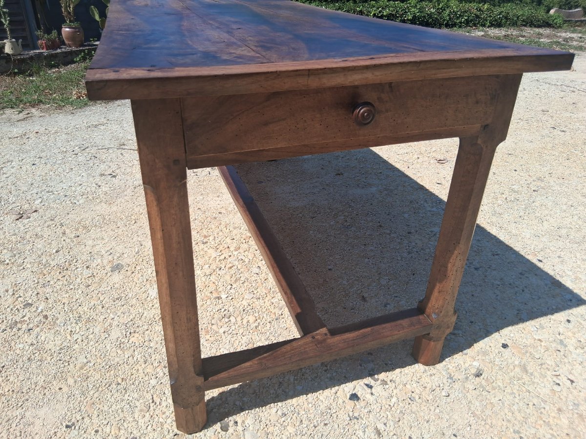 Table de ferme en noyer - XIXè-photo-2