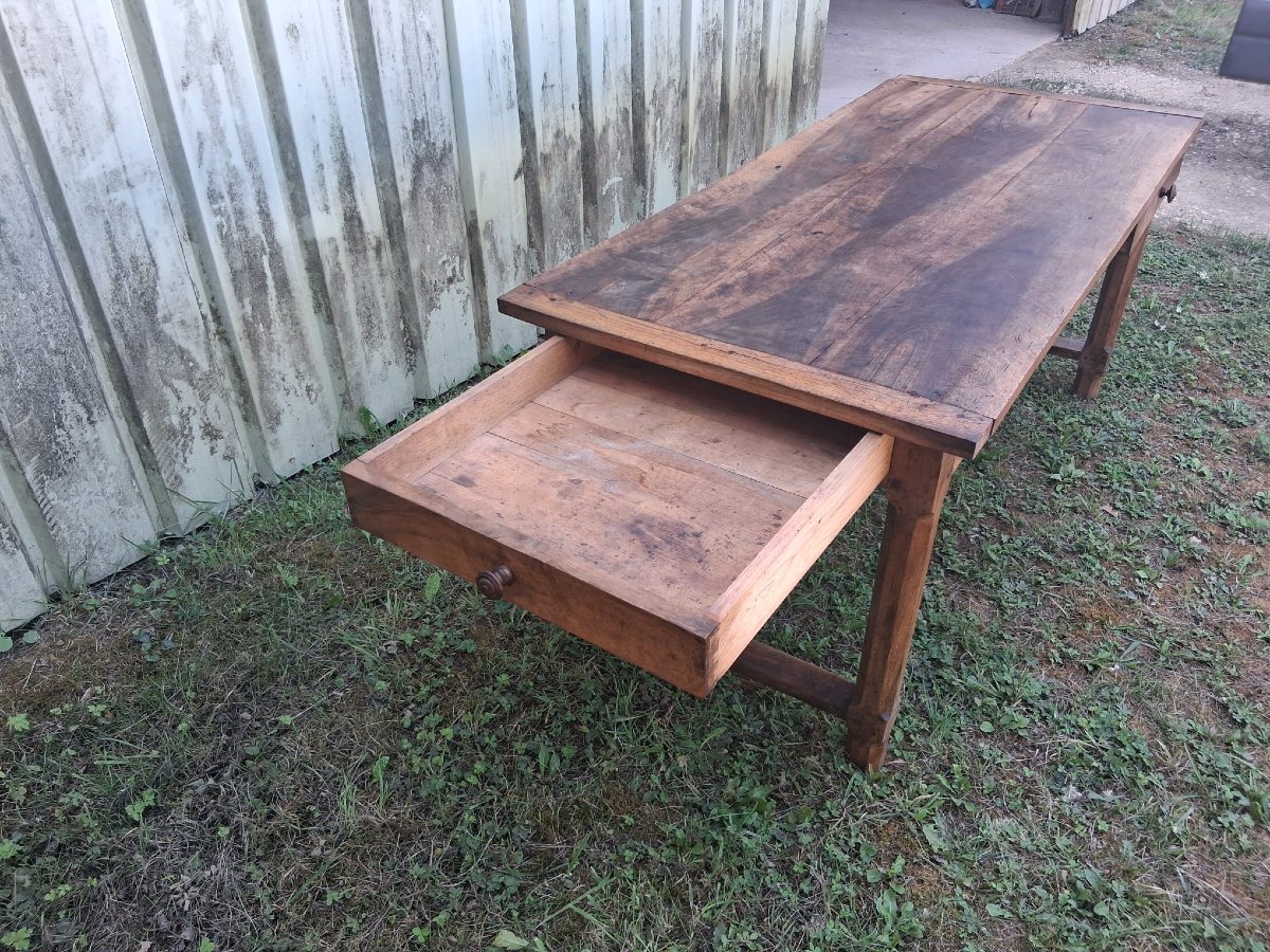 Table de ferme en noyer - XIXè-photo-5