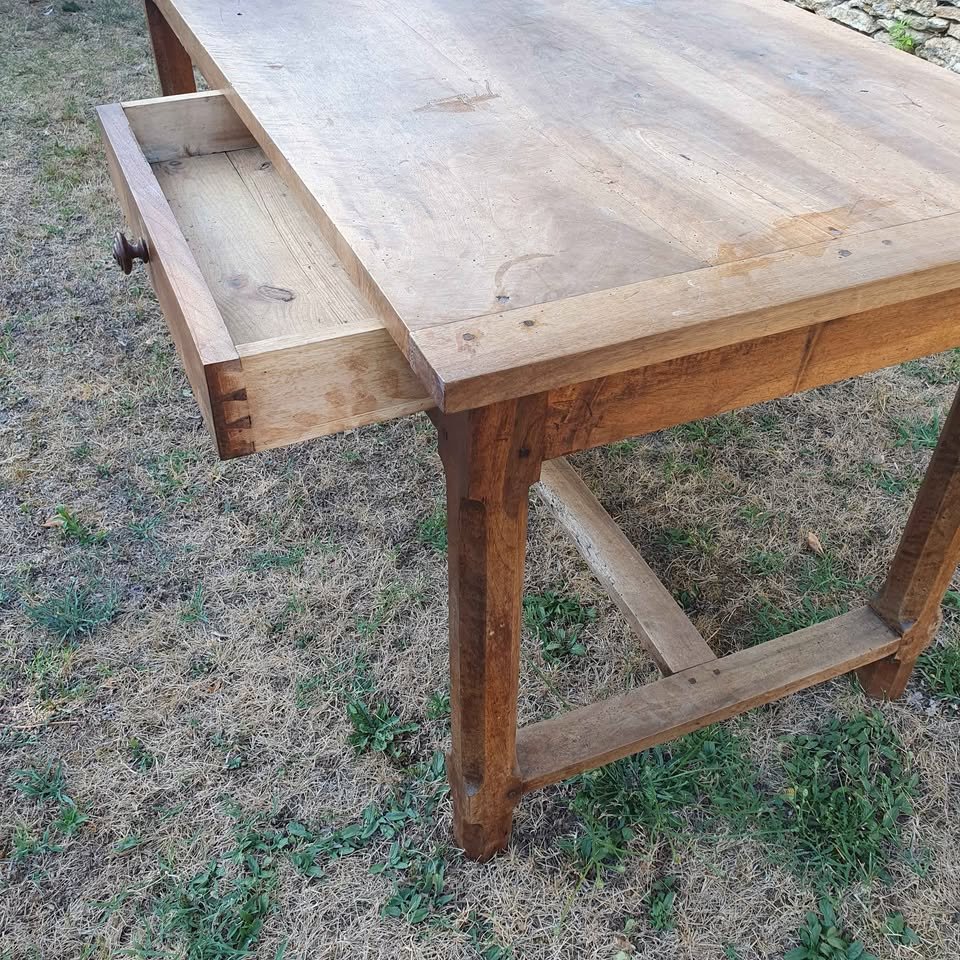 Table de ferme en noyer - XIXè-photo-6