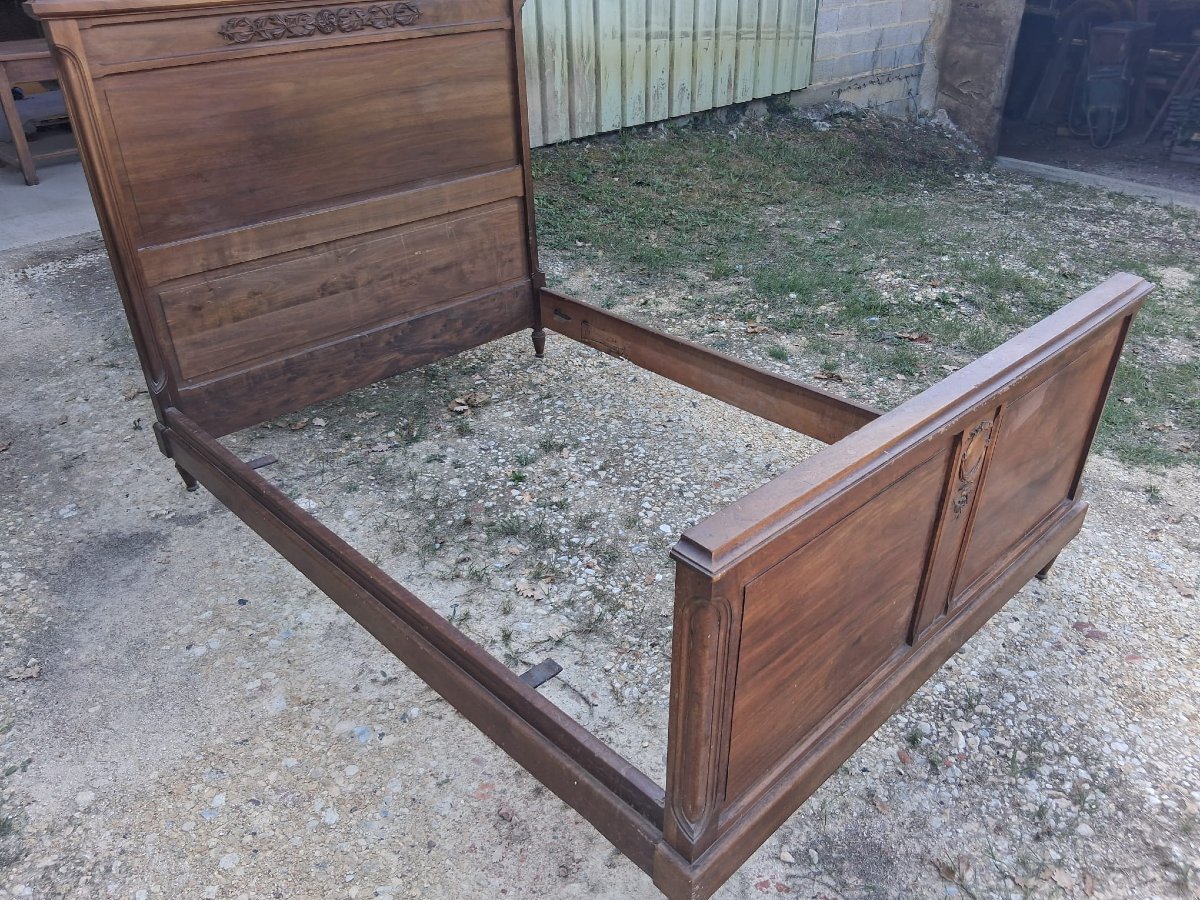 Walnut Bed Frame - Mid-20th Century