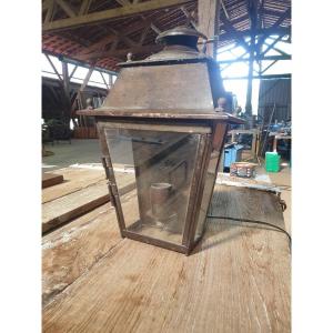 Wall Lamp - 20th Century Steel Lantern