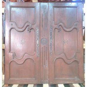 Pair Of Louis XV Oak Cabinet Doors