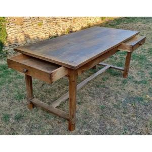 Table de ferme en noyer - XIXè