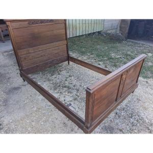 Walnut Bed Frame - Mid-20th Century