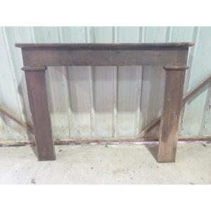 Rustic Fireplace Surround—stained Poplar—late 19th Century
