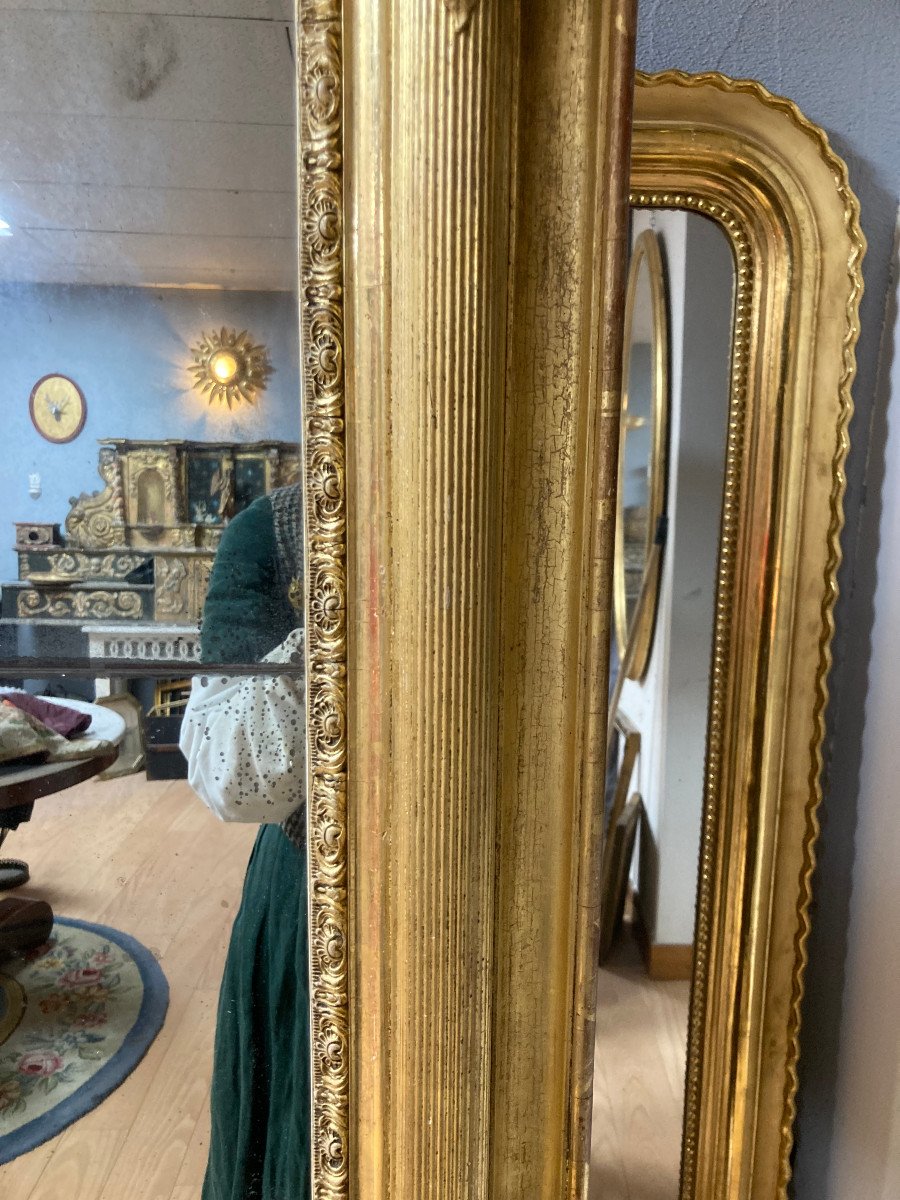 Mirror In Golden Wood Napoleon III 186x119cm-photo-4