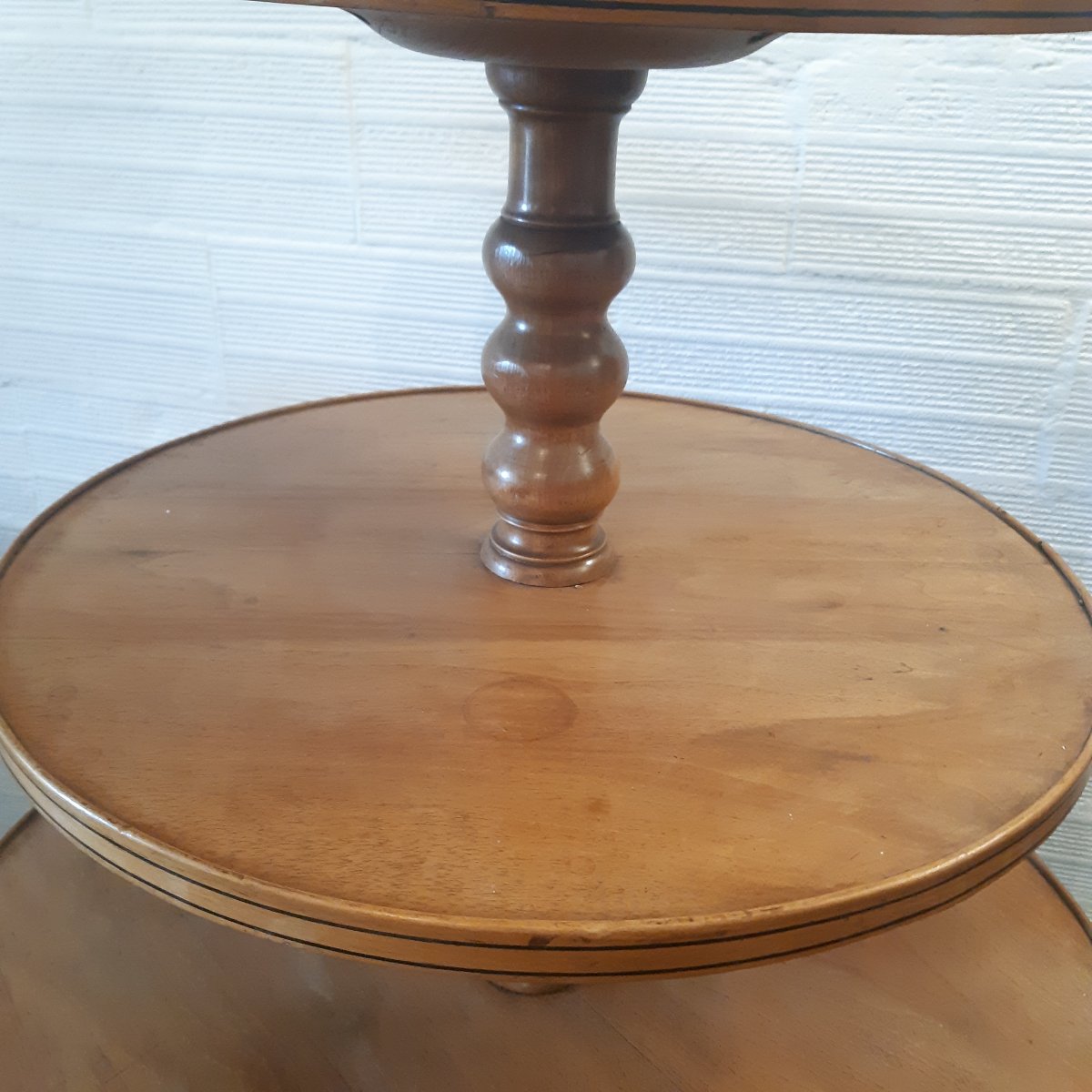 Pair Of Silent Side Tables Made Of Walnut -photo-4