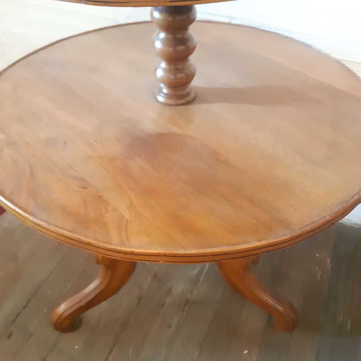 Pair Of Silent Side Tables Made Of Walnut -photo-1