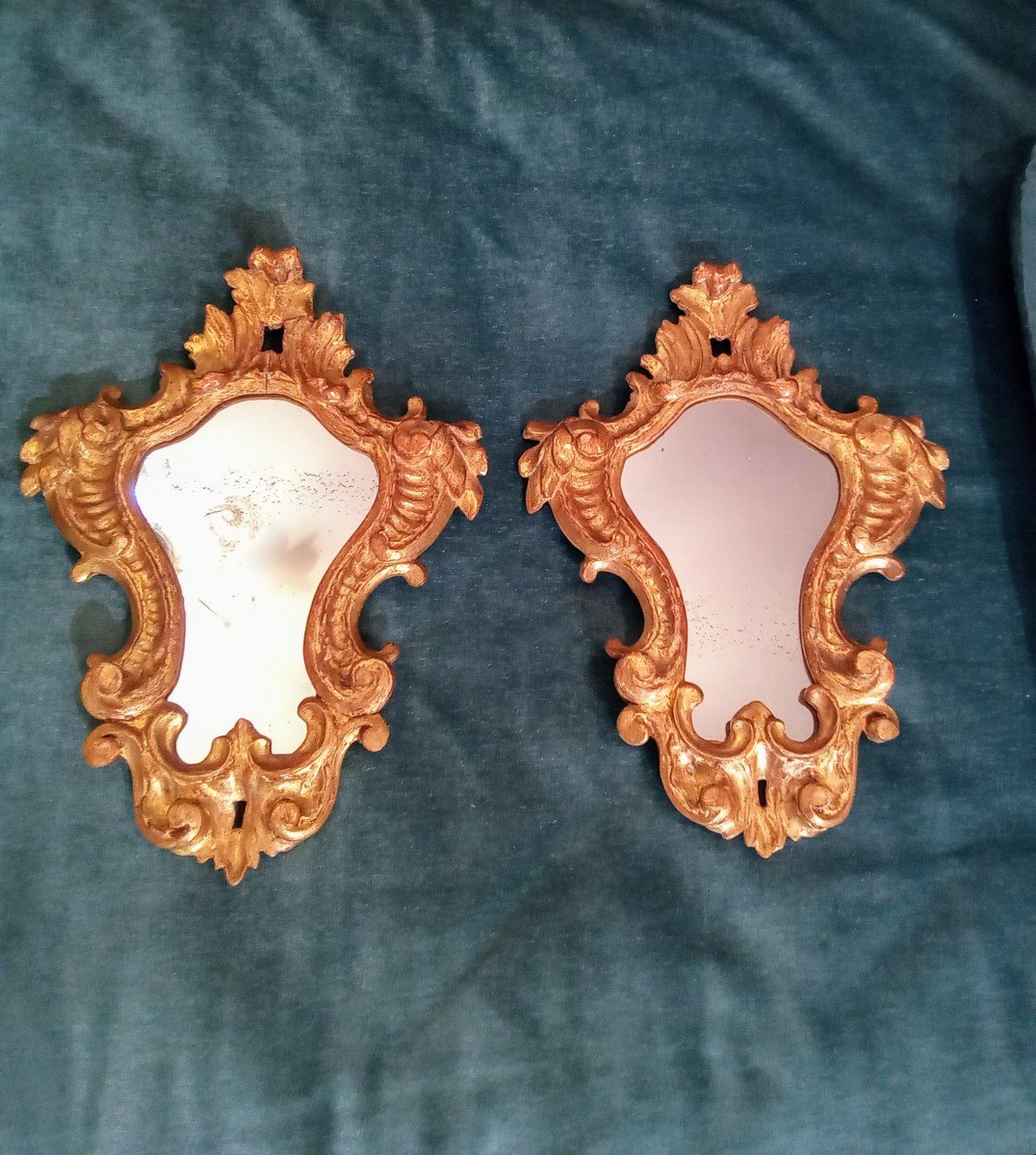 Paire De Miroir Rocaille XIXeme