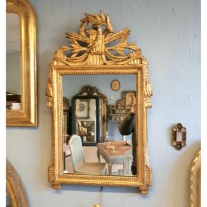 Louis XVI Period Mirror In Golden Wood