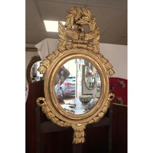 Miroir En Bois Doré époque Louis XVI