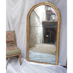 Miroir En Bois Doré époque Louis XVI 