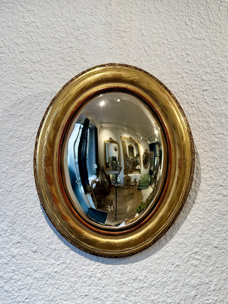 Miroir Sorciére XIXeme  Réf. 607/ 39 X 47-photo-2