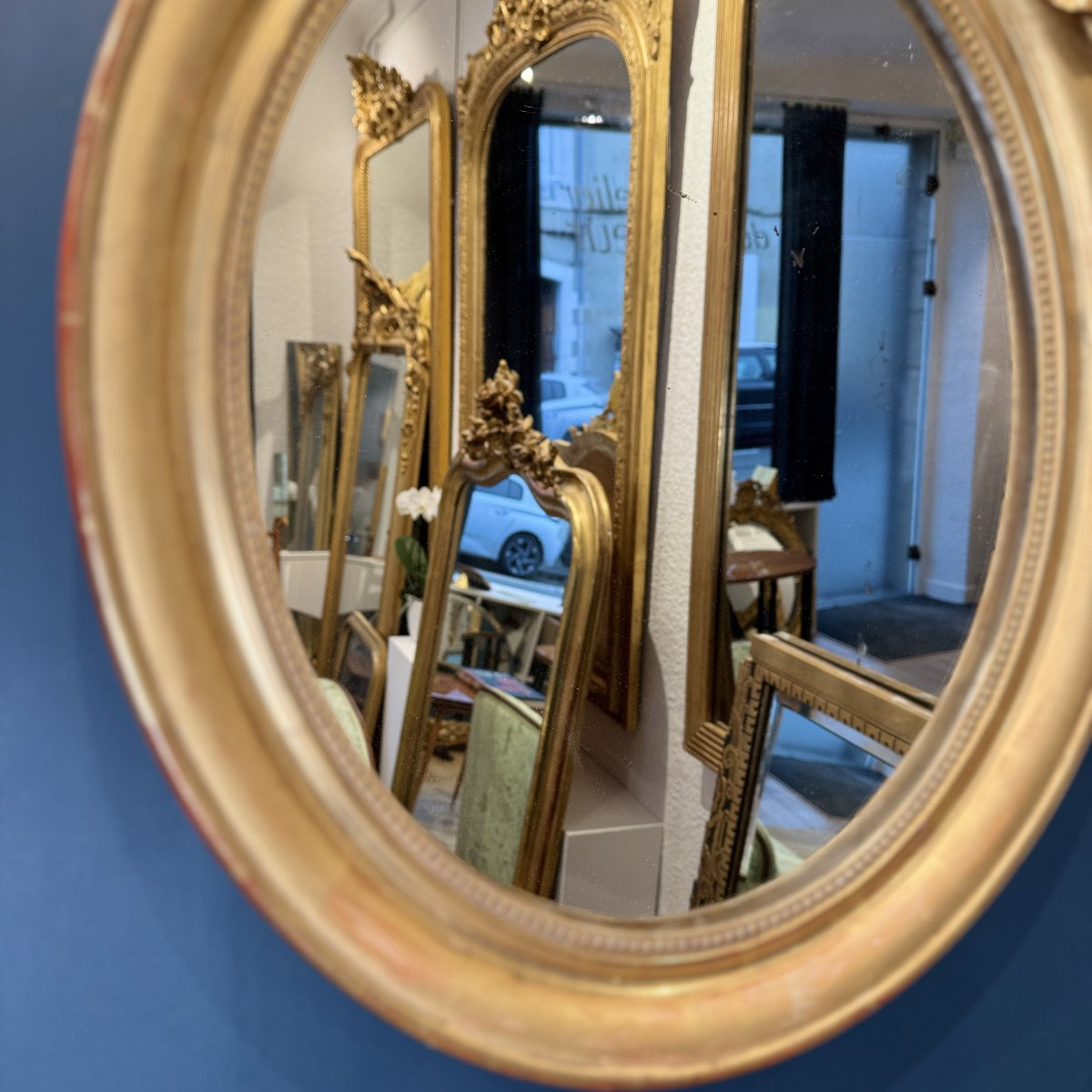 Miroir médaillon style louis XVI Rèf567/58X78/-photo-3