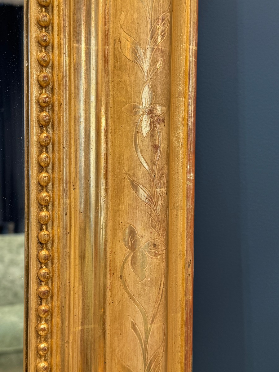 Miroir Louis Philippe à fronton Ref542/95X142-photo-2