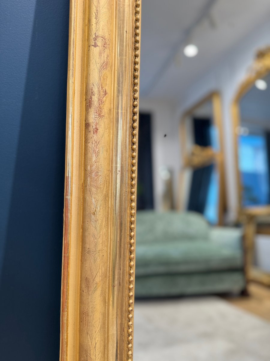 Miroir Louis Philippe à fronton Ref542/95X142-photo-2