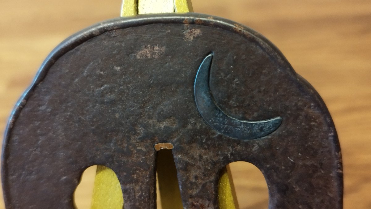 Rare Tsuba Zaimei 明珍宗助 "myochin Munesuke" (1688-1735) Certified Nbthk-photo-4