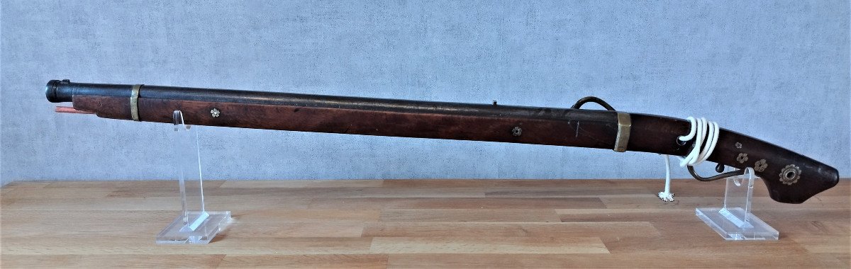 Antique Teppo (japanese Black Powder And Matchlock Rifle) From The Late Edo Period-photo-2