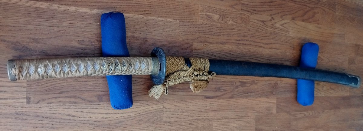 Rare Et Très Puissante Lame De Katana Mumei Shinshinto, Fin Edo Et Son Très Beau Koshirae-photo-4