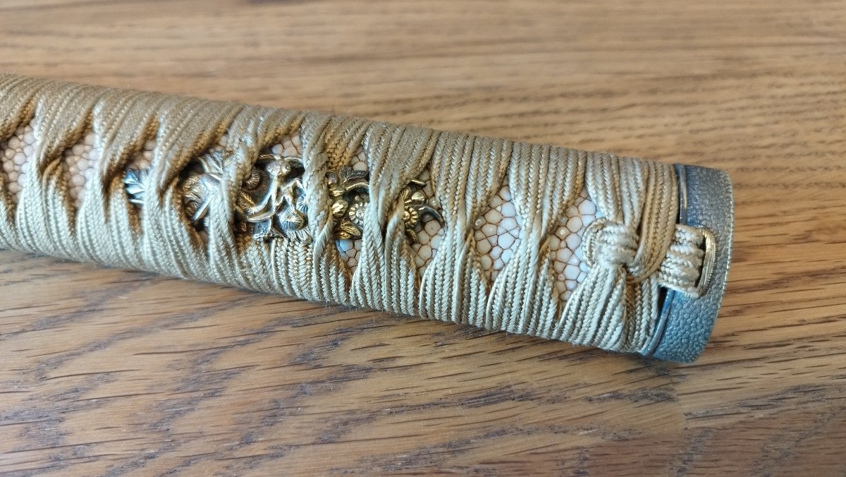 Rare Et Très Puissante Lame De Katana Mumei Shinshinto, Fin Edo Et Son Très Beau Koshirae-photo-4