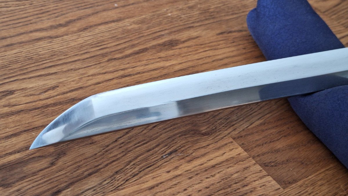 Rare Et Très Puissante Lame De Katana Mumei Shinshinto, Fin Edo Et Son Très Beau Koshirae-photo-6