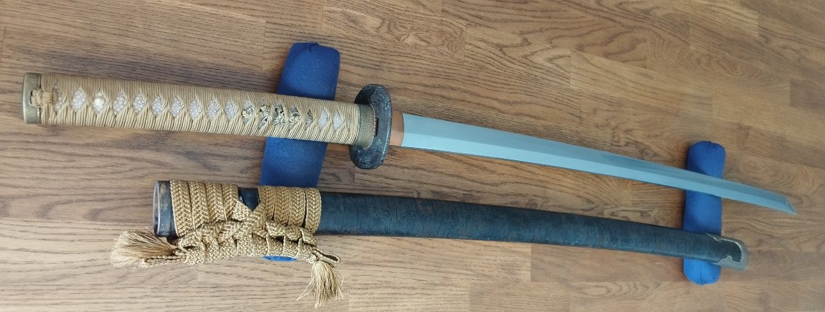 Rare Et Très Puissante Lame De Katana Mumei Shinshinto, Fin Edo Et Son Très Beau Koshirae