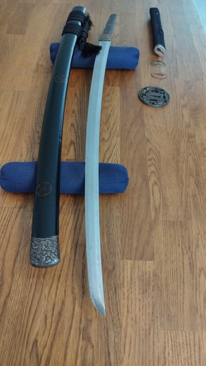 Superbe O-wakizashi Zaimei 國廣 Kunihiro, Très Beau Koshirae, Lame Shinto -photo-4