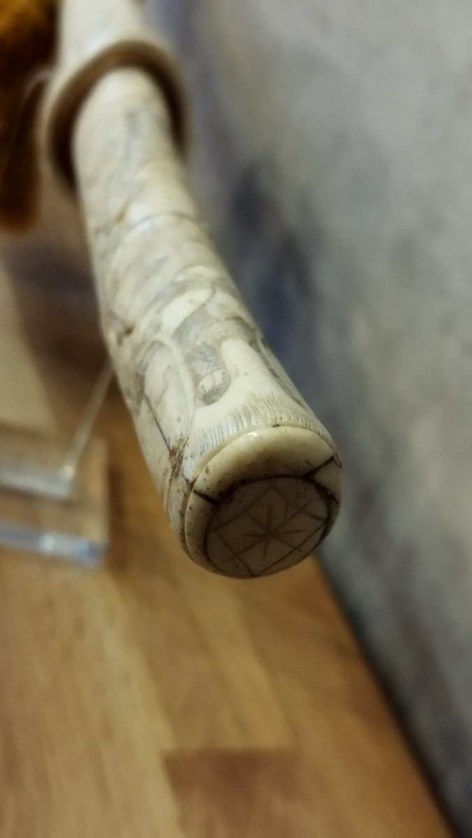 Very Fine Tachi Carved Bone Decoration From The Meiji Period (1868-1912)-photo-3