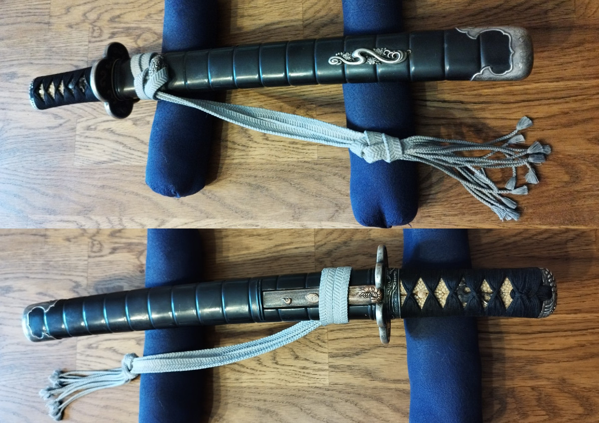 Tanto, Zaimei平安城住吉則 Heianjō ju Yoshinori, lame de la fin du 15éme siècle + Koshirae du 19éme 