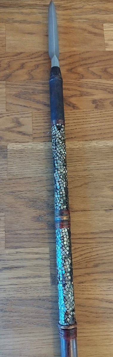 LANCE D'APPARAT JAPONAISE - SANKAKU YARI (TE-YARI) - EDO – MUMEI-photo-5