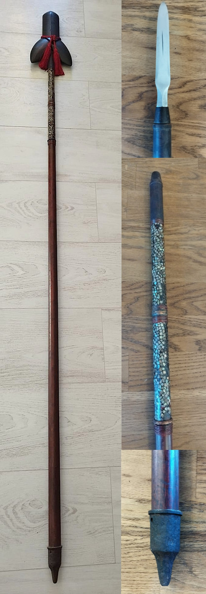 LANCE D'APPARAT JAPONAISE - SANKAKU YARI (TE-YARI) - EDO – MUMEI