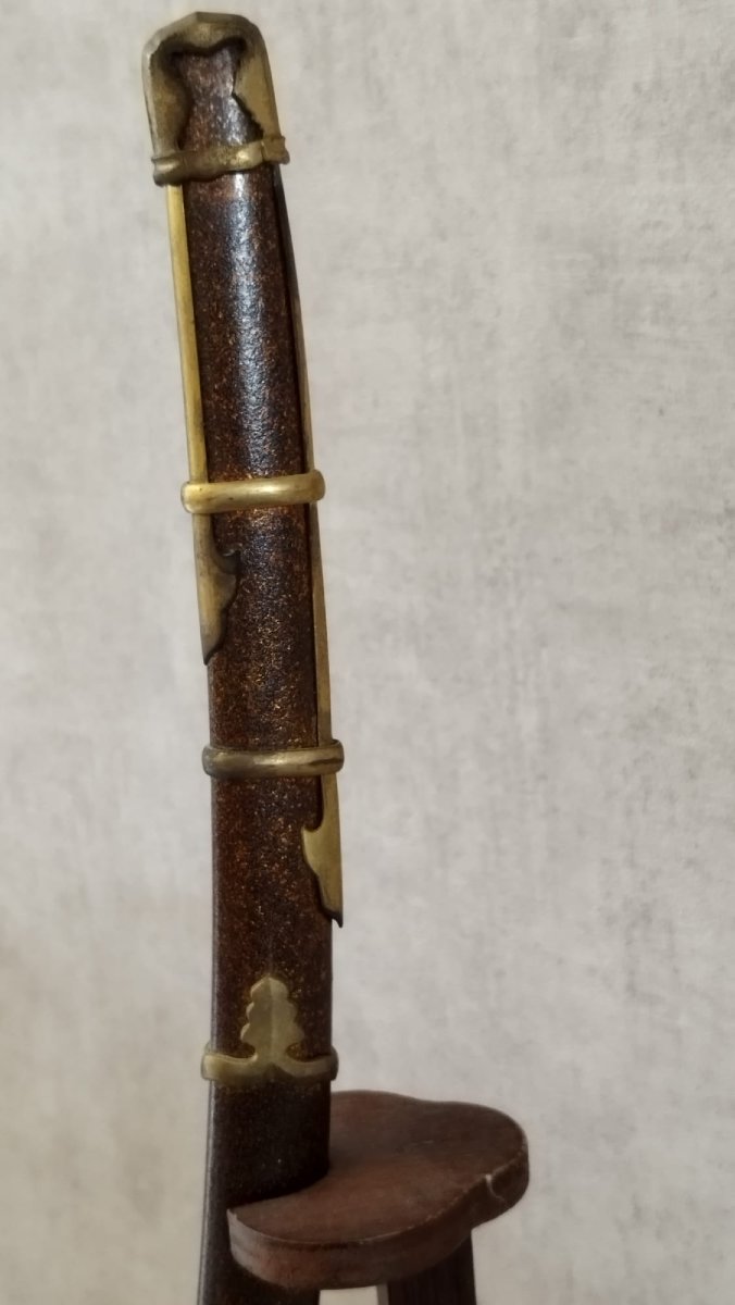 MINI SABRE JAPONAIS ITOMAKI-NO-TACHI DE CÉRÉMONIE DE LA FIN DE LA PÉRIODE EDO -photo-1
