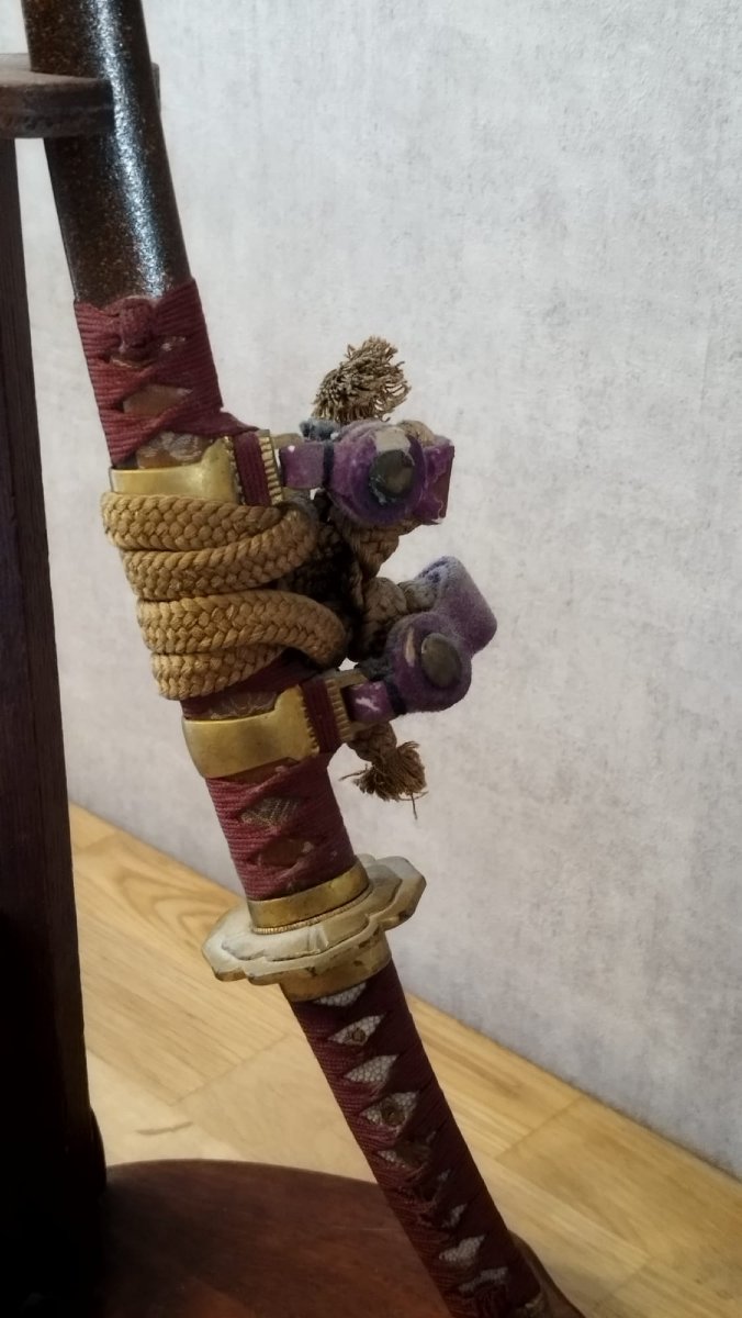 MINI SABRE JAPONAIS ITOMAKI-NO-TACHI DE CÉRÉMONIE DE LA FIN DE LA PÉRIODE EDO -photo-4