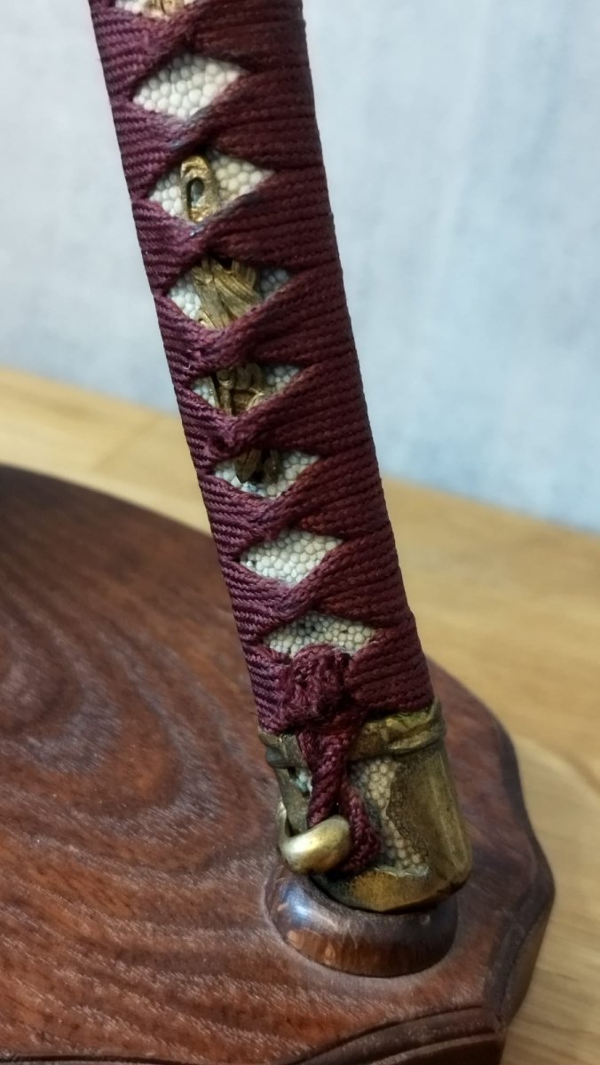 MINI SABRE JAPONAIS ITOMAKI-NO-TACHI DE CÉRÉMONIE DE LA FIN DE LA PÉRIODE EDO -photo-5