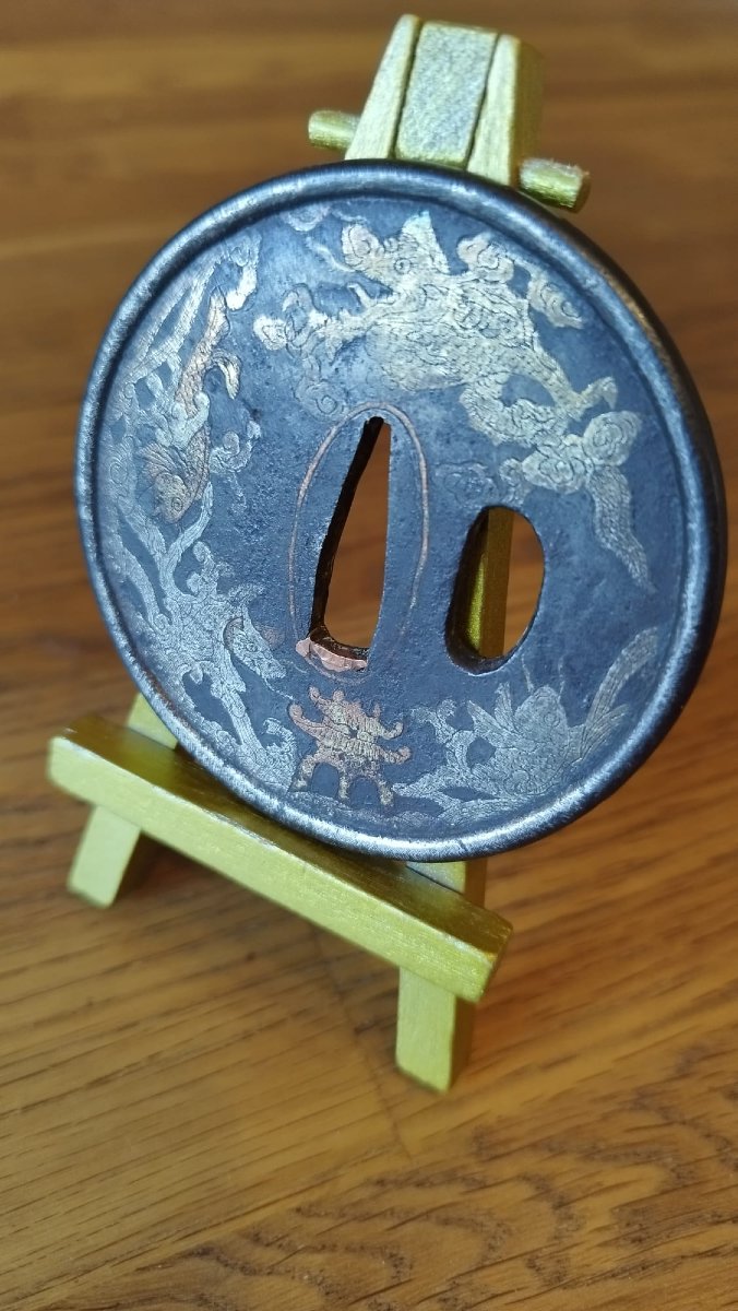 Antique Tsuba From The Shoami School / Nanban (hizen) Influence, Ritual And Mythological Motifs