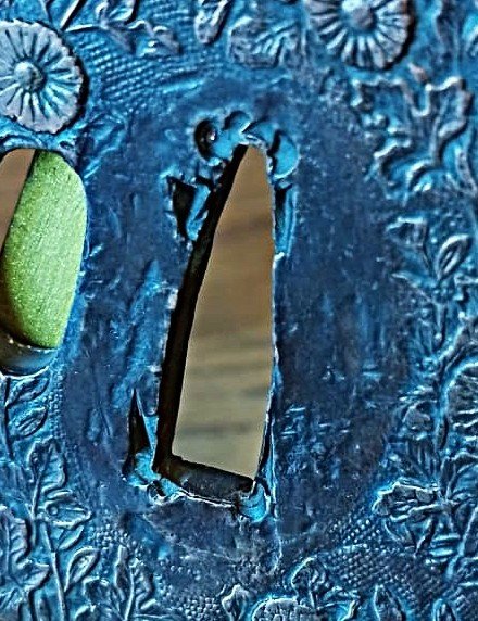 Tsuba Japonaise Traditionnelle en Cuivre Massif – Aki no Nanakusa (Fleurs d'Automne)-photo-3