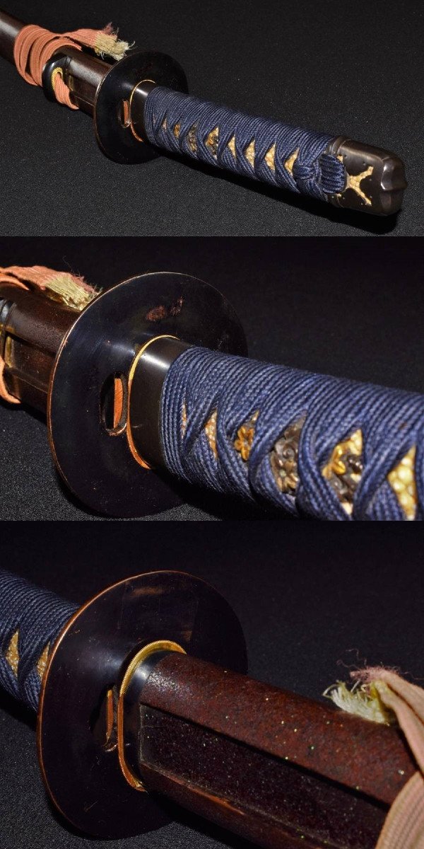 Rare Et Très Belle Lame De Wakizashi Koto, Zaimei, Sukesada Tensho 1, Avec Koshirae-photo-3