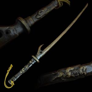 Japanese Weapon “tekkan – Kabutowari” From The Late Edo Period 