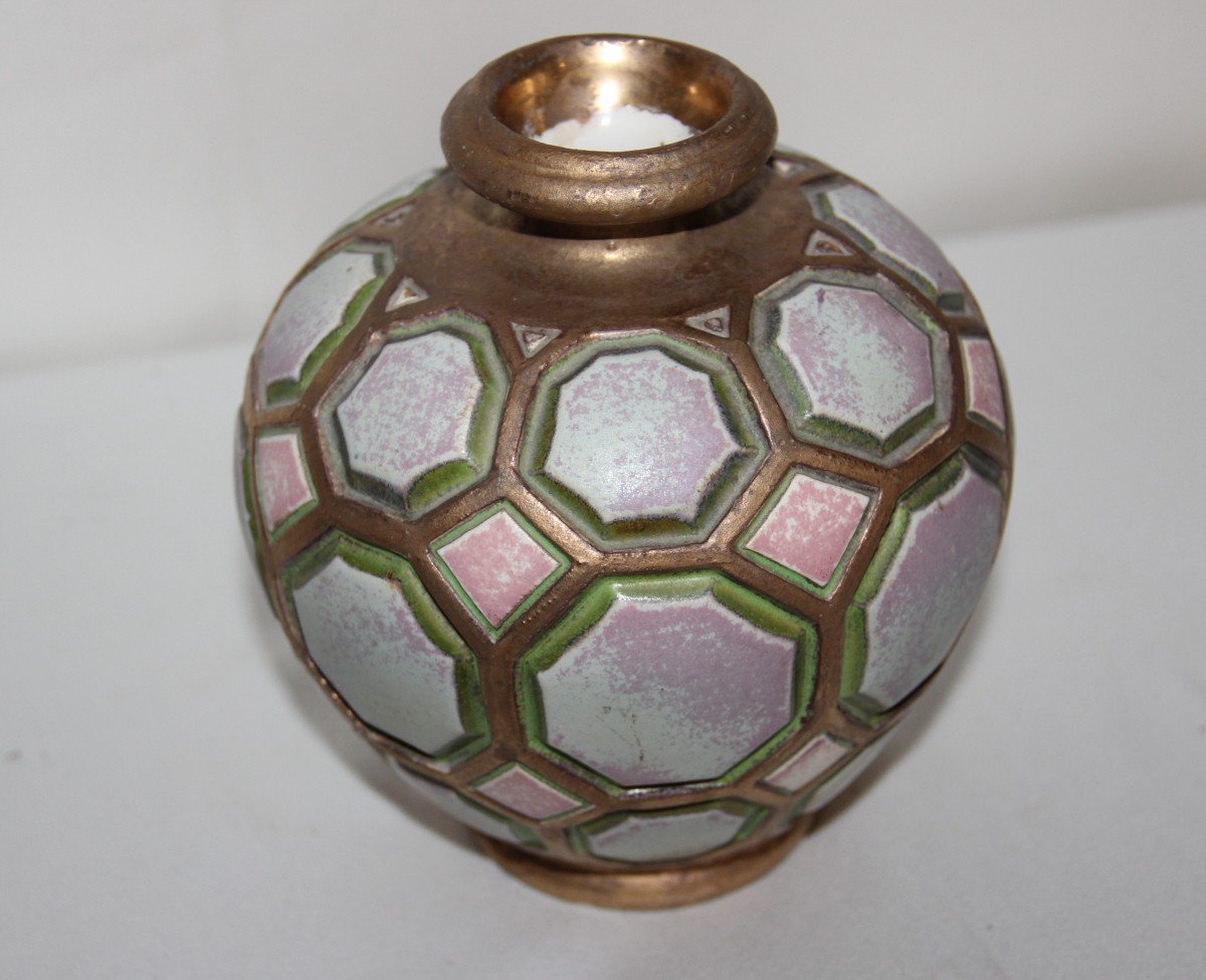 Vase Boule Condé Pour Mougin Art Deco