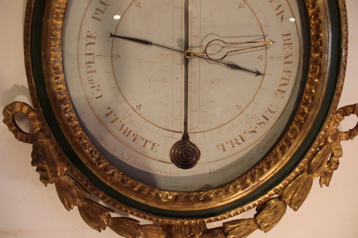 Baromètre Thermomètre époque Louis XVI -photo-3